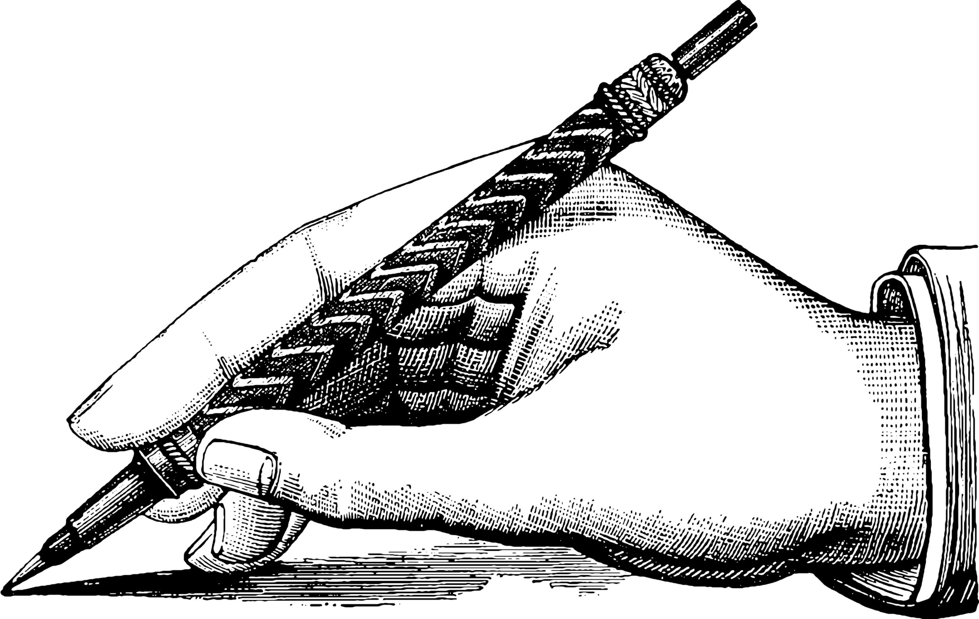 Изображение руки с ручкой или пером